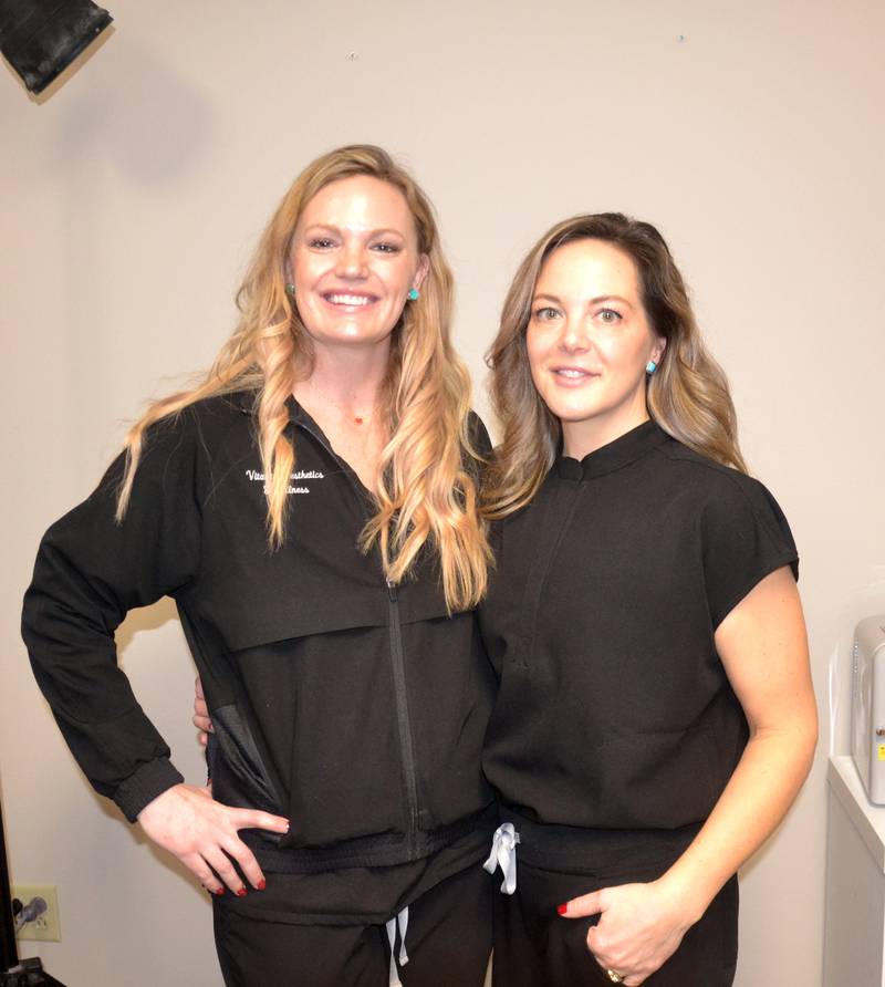 Josie Burgmaier (left) and Cassie Martin have opened the newest business in Creston: A medical spa featuring Vitality Aesthetics & Wellness and CM Esthetics.
