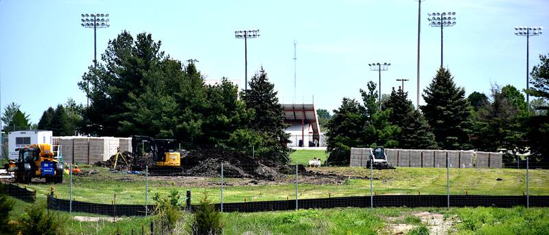 Alliant Energy begins construction of a solar power generating project on Creston High School grounds, west of the football field grandstand.