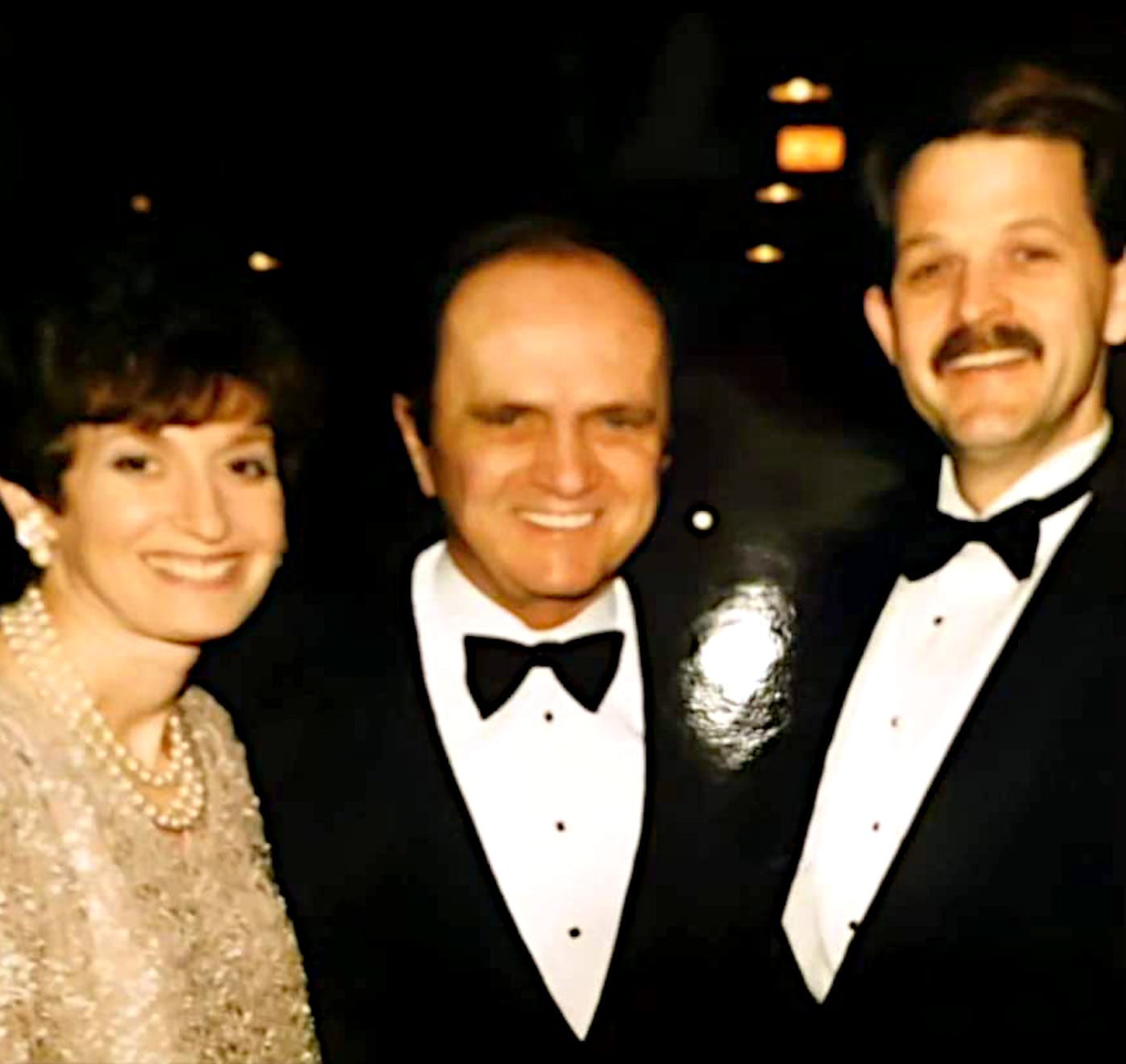 Comedian and actor Bob Newhart, center, pose with Gary Porter, right, and his wife Melissa in 1995. Porter is a Greenfield High graduate who met Newhart years after "Cold Turkey' the comedy movie filmed in Greenfield.