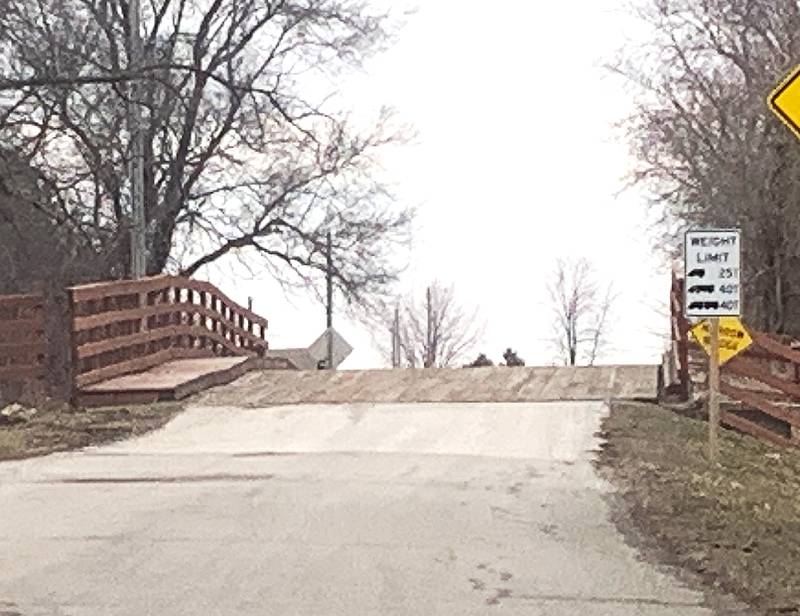 An engineer gave a report during a recent Fontanelle City Council meeting on the wooden bridge that carries traffic on 3rd Street over the old railroad bed in Fontanelle.