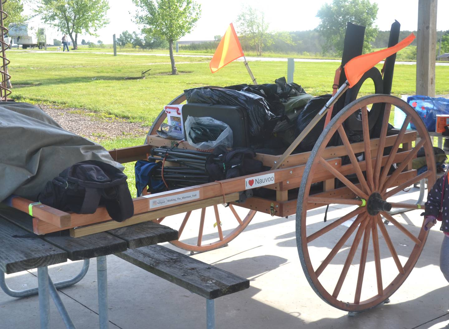 The Johns have pulled the hand cart with them since Nauvoo, carrying all their necessities for the trip West.