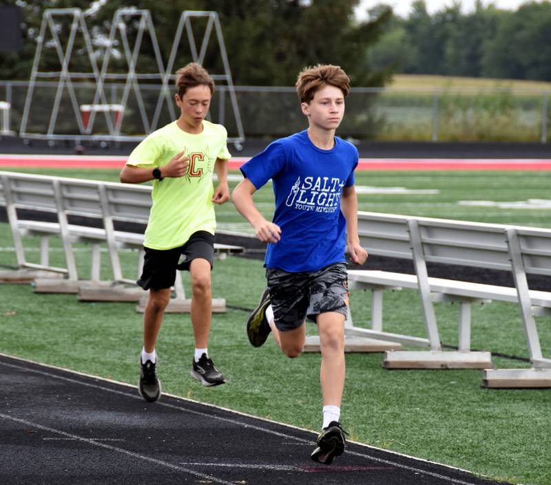 Returning sophomore Wyatt Goodenberger, left, and incoming freshman Austin Jondle are expected to be near the top of the pack for the Panthers this year.