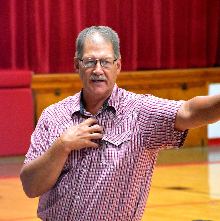 Orient-Macksburg dissolution committee member Kevin Blair.