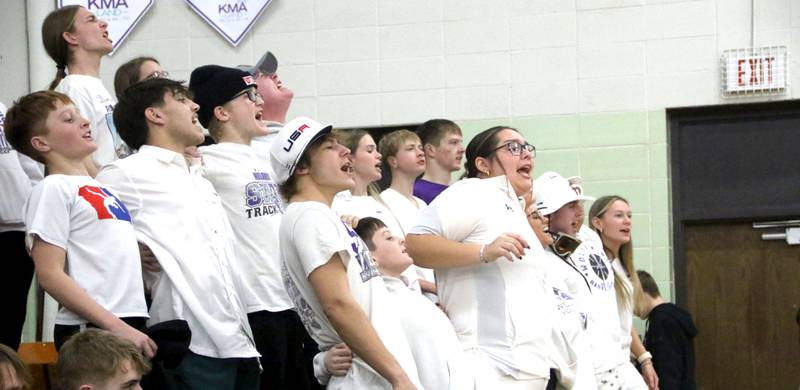 Nodaway Valley students cheer during a past basketball game. During the 2024-25 school year, students will receive free admission to all activities.