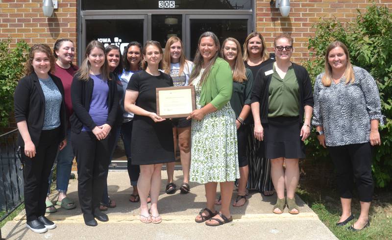 Matura WIC received the Premier Breastfeeding Award from the USDA this year. Front row, from left: Lexie Stoneking, Kimberly Stanek, Astra Jennings, Katie Cooke, Nancy Ranieri, Nicole Newman
Back row: Heather Cruz, Jessica Smith-Haight, Angela Pettit, Katie Brownlee, Emily Ide, Danna Buls