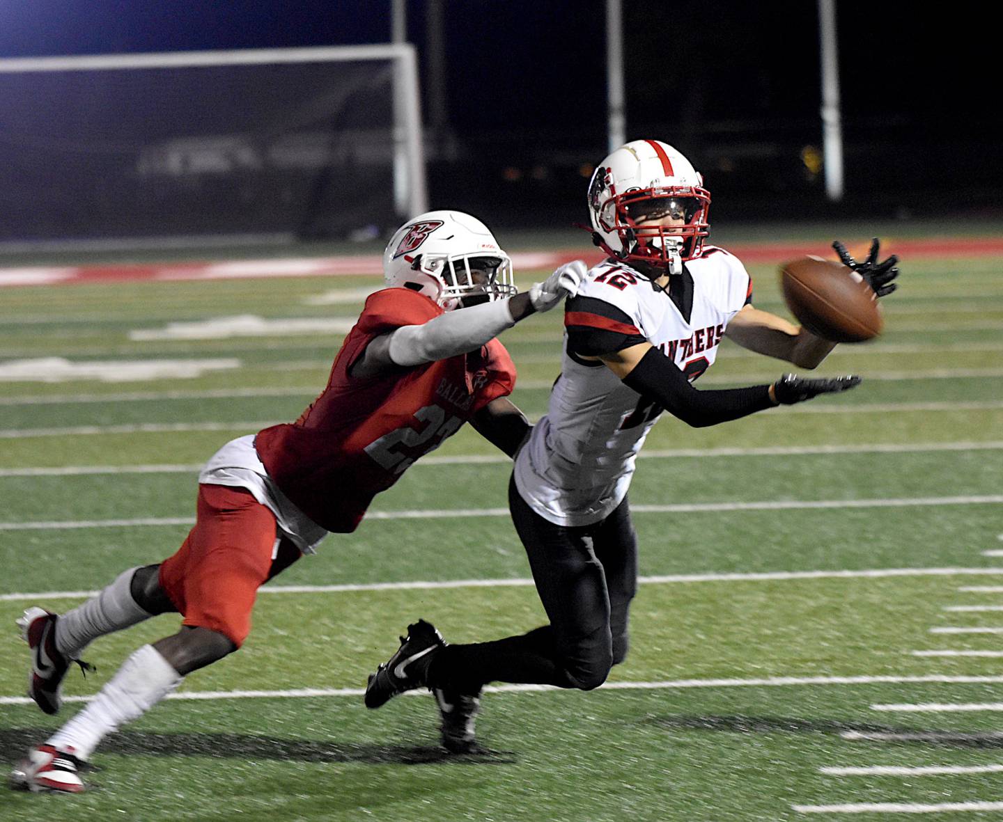 Creston's Casen Dryden reaches for a pass during the Panthers loss Friday at Ballard.