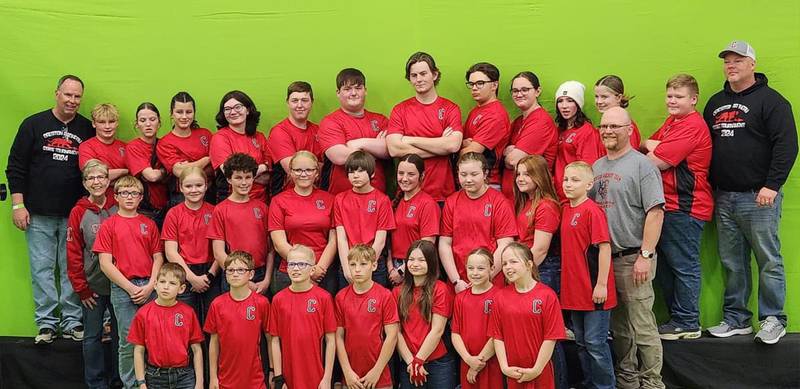 The Creston high school and elementary division national archery teams.