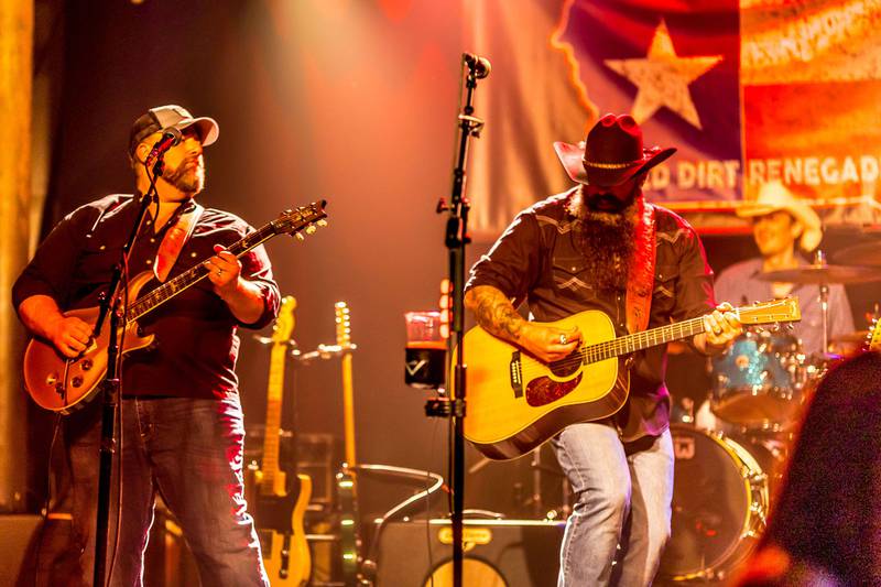 Luke Stutzman, right, plays with Red Dirt Renegade, which will open the Warren Cultural Center's "ALL IOWA" series this Saturday.