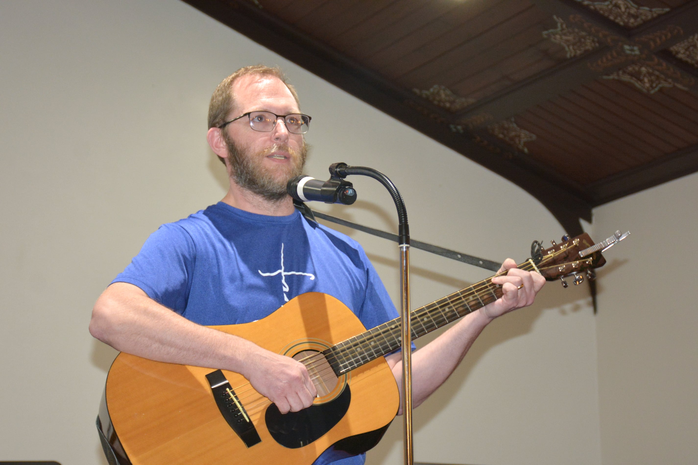 Steven Broers of Fontanelle performs "I Can Only Imagine" by MercyMe and "House of the Lord" by Phil Wickham during the Local Talent Night.