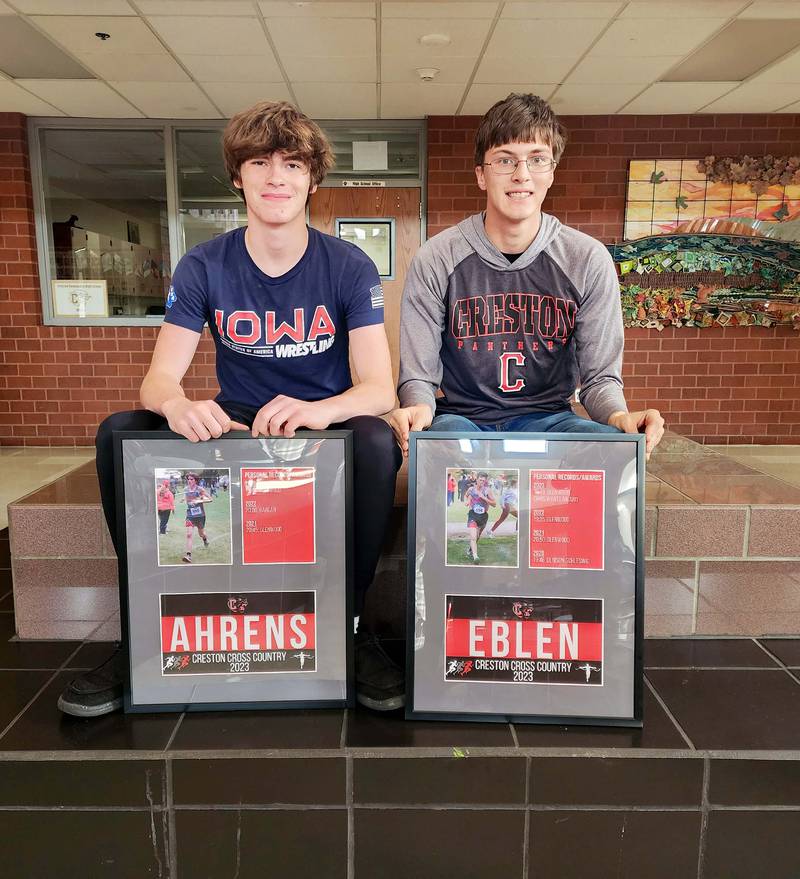 Creston cross country graduates two seniors this year: Christian Ahrens and Anthony Eblen.